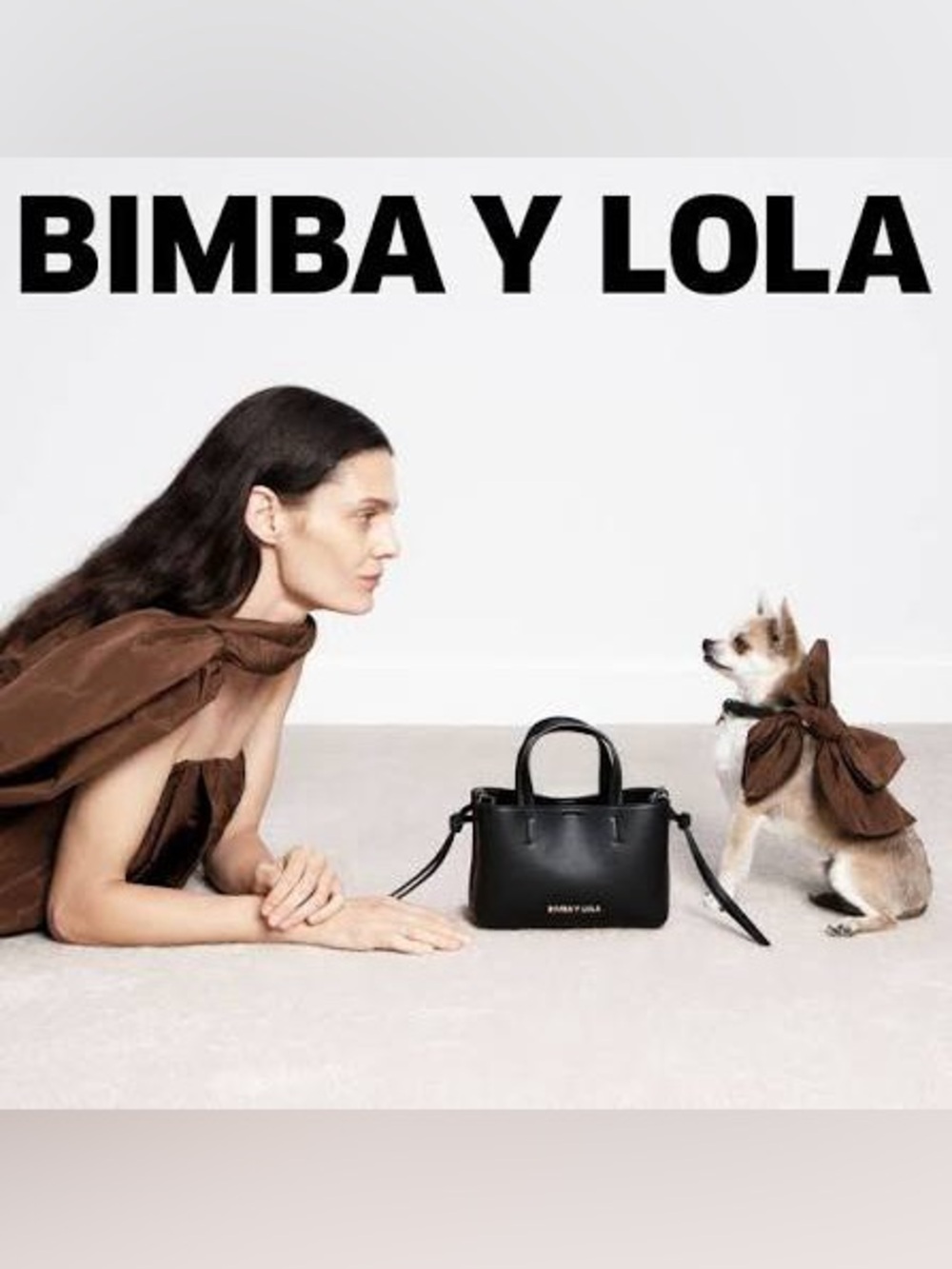 Bimba y Lola chihuahua Collection Black Nylon Small Bag Crossbody Tote